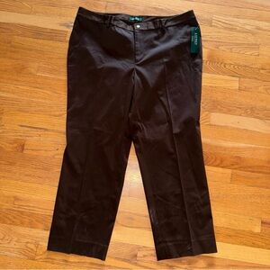 Lauren Ralph Lauren Plus Size 20W Brown Chocolate Career Pants NWT